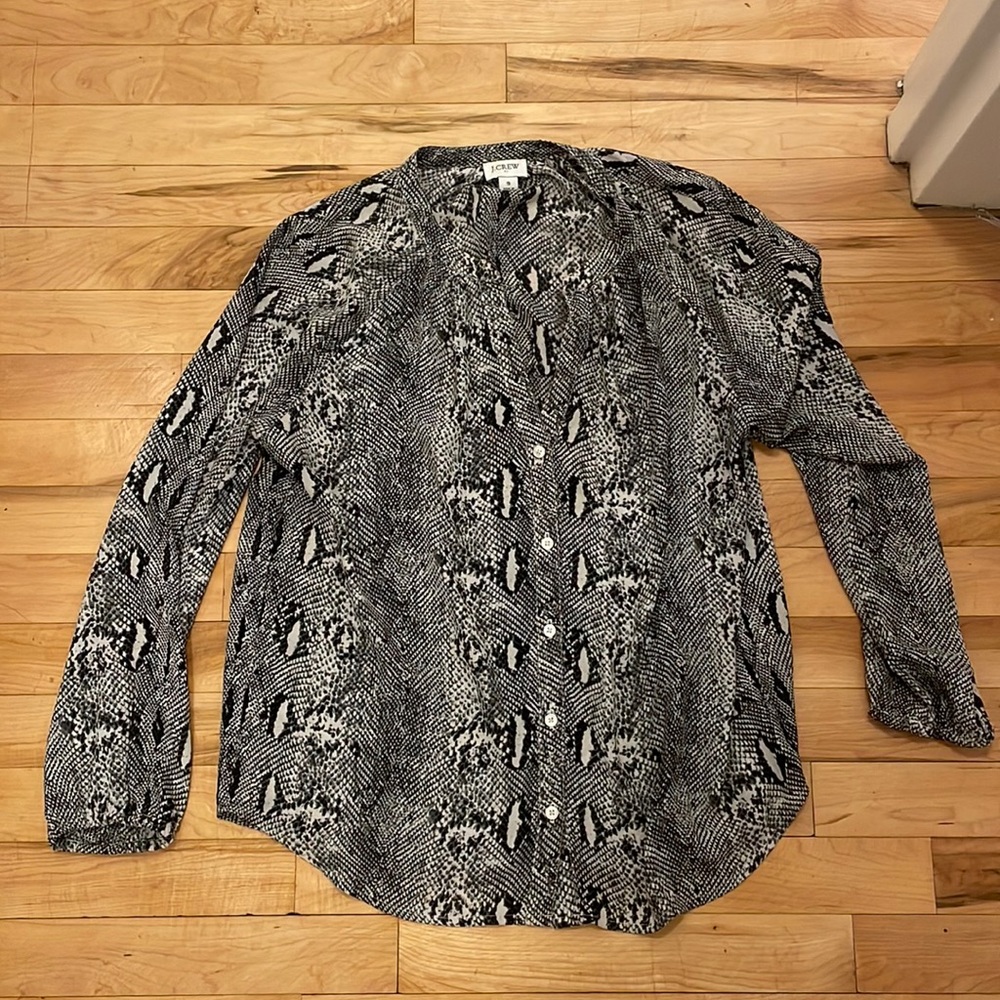 JCrew Snakeskin Top